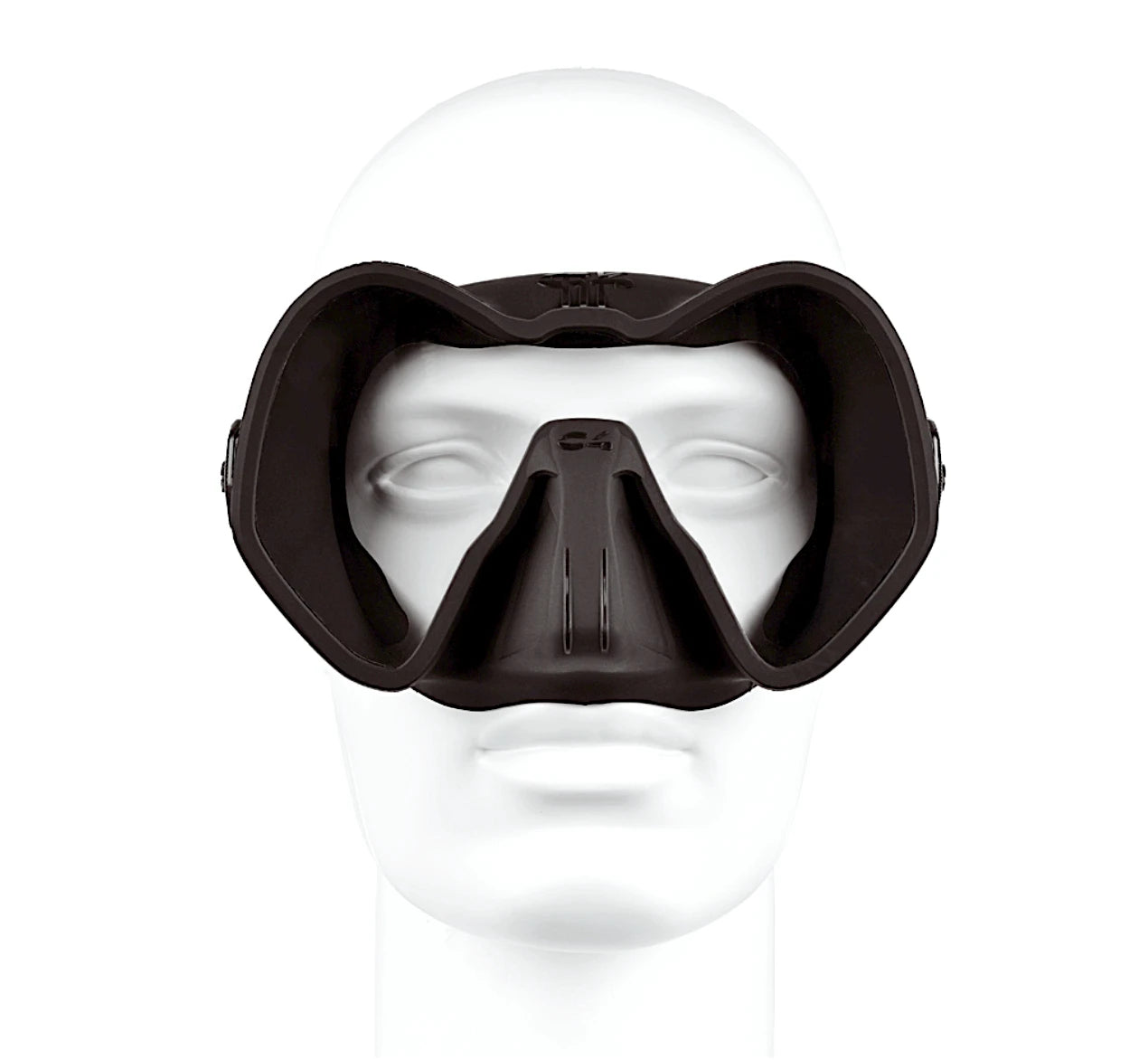 Maschera da sub C4 Skyline a vetro singolo con trattamento lenti anti-fog, mostrata in varie varianti di colore tra cui nero.
