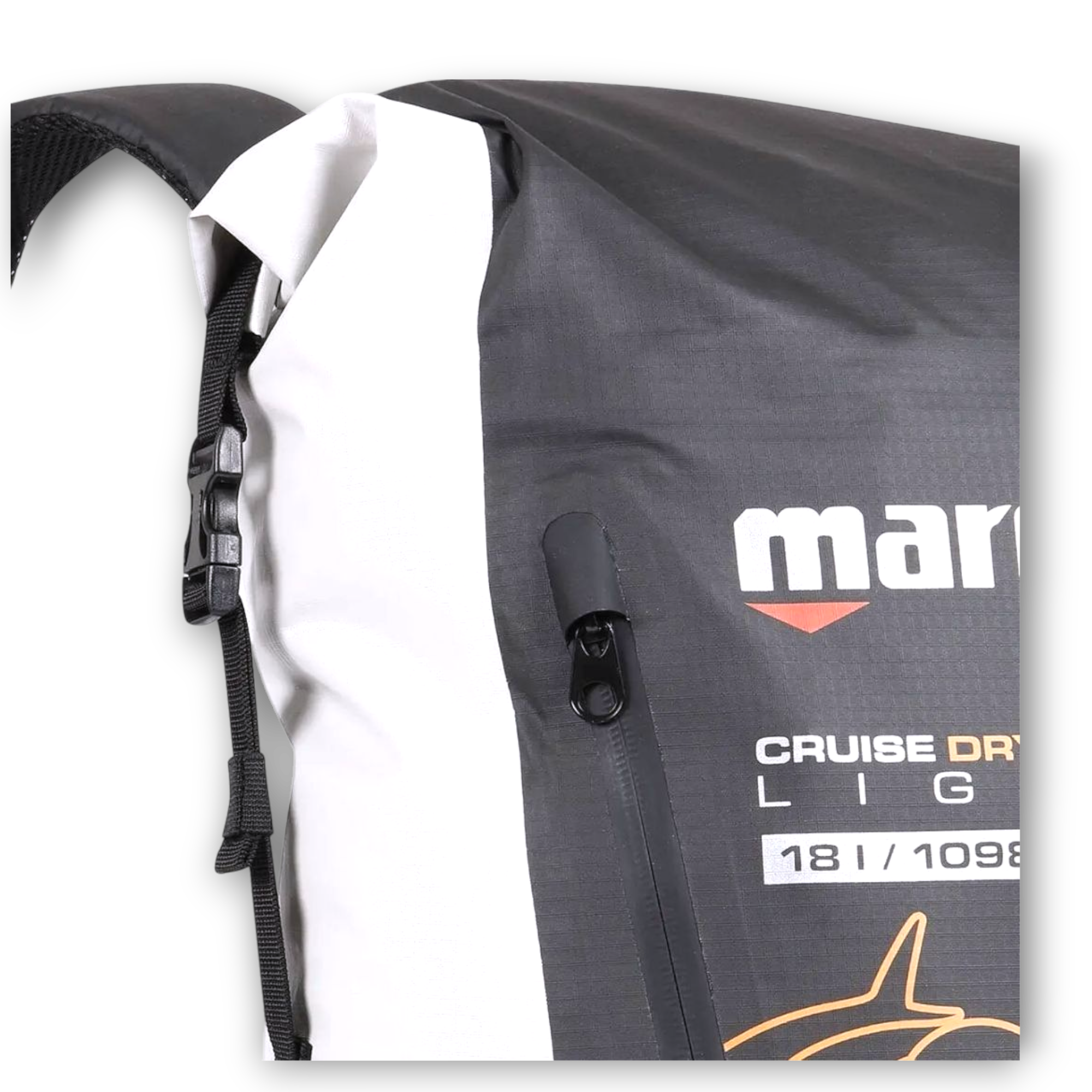 Mares CRUISE DRY BP-Light 18L Sacco zaino stagno Nero arancione | DivePop