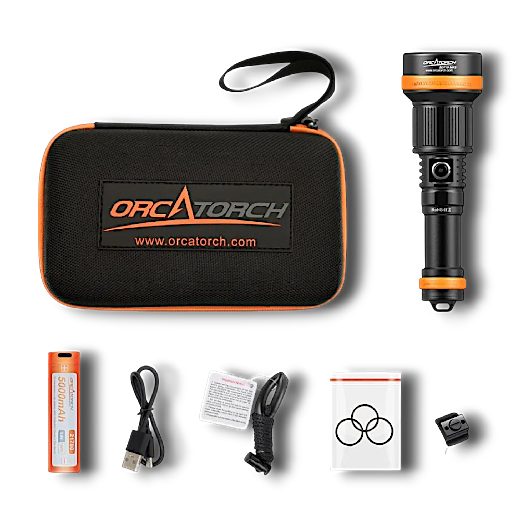 Orca Torch ZD710 MK2 Zoomable Torcia Subacquea 1500 Lumens | DivePop