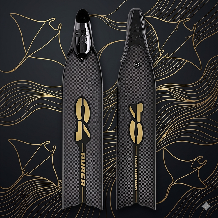 Pinne apnea in carbonio c4 carbon