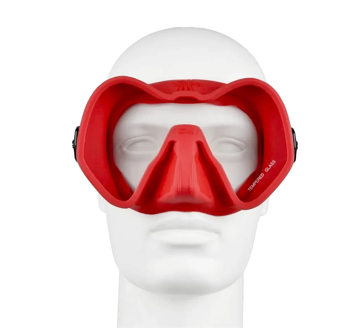 Maschera da sub C4 Skyline a vetro singolo con trattamento lenti anti-fog, mostrata in varie varianti di colore tra cui rosso.