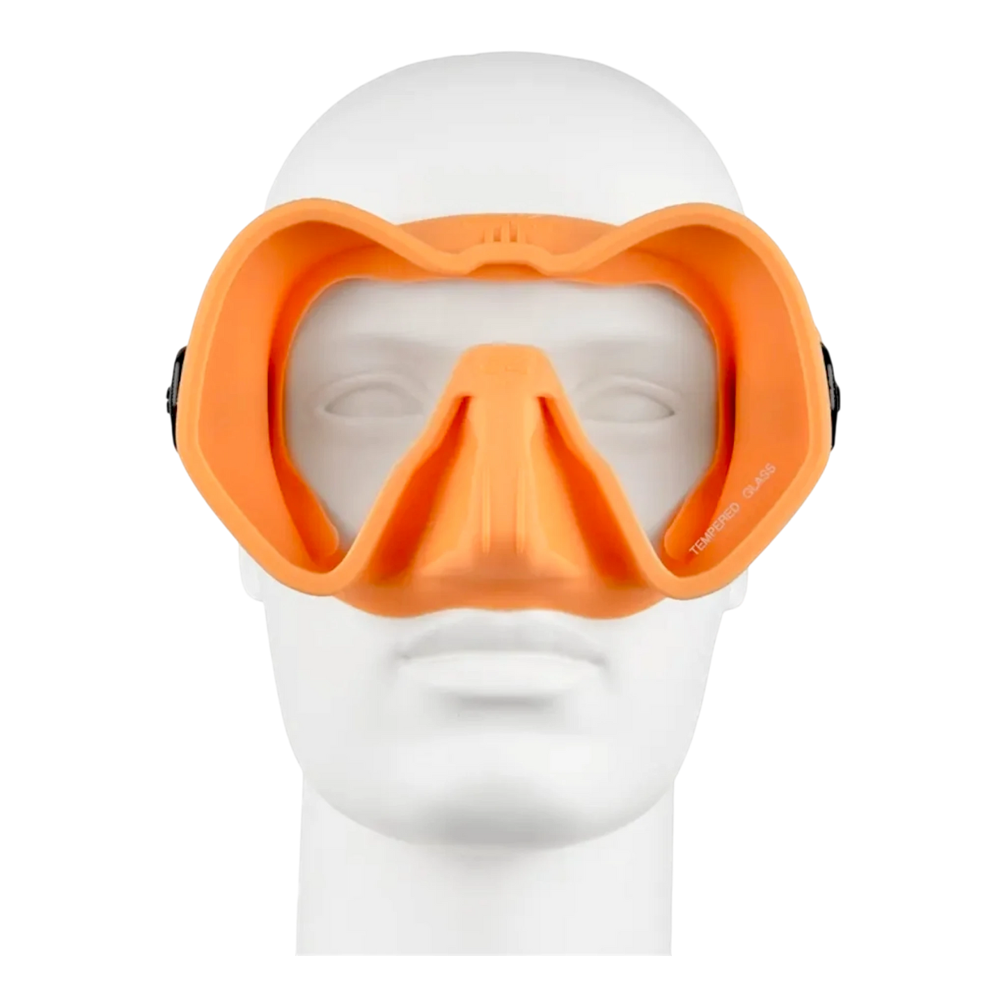 Maschera da sub C4 Skyline a vetro singolo con trattamento lenti anti-fog, mostrata in varie varianti di colore tra cui Arancione