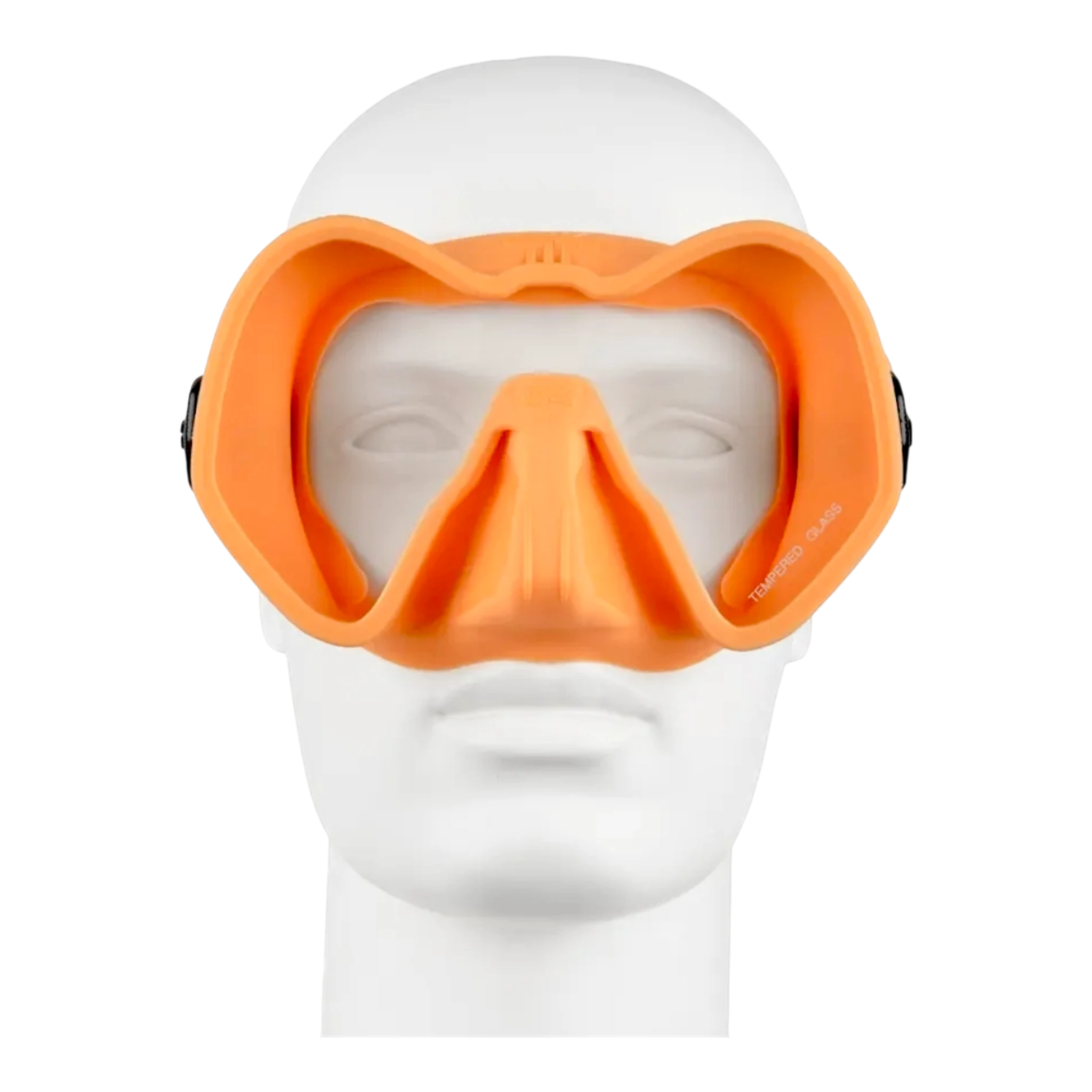 Maschera da sub C4 Skyline a vetro singolo con trattamento lenti anti-fog, mostrata in varie varianti di colore tra cui Arancione