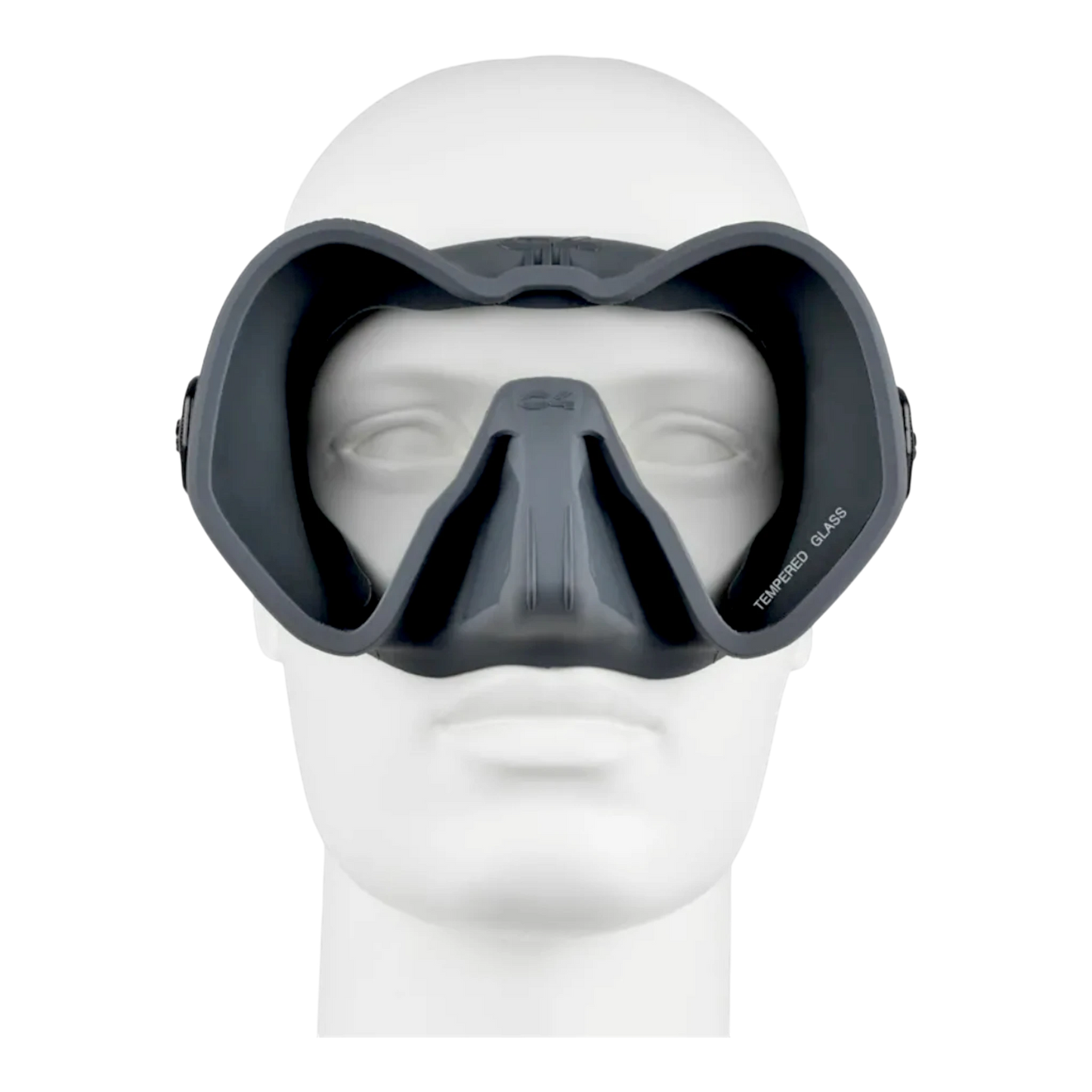 Maschera da sub C4 Skyline a vetro singolo con trattamento lenti anti-fog, mostrata in varie varianti di colore tra cui grigia