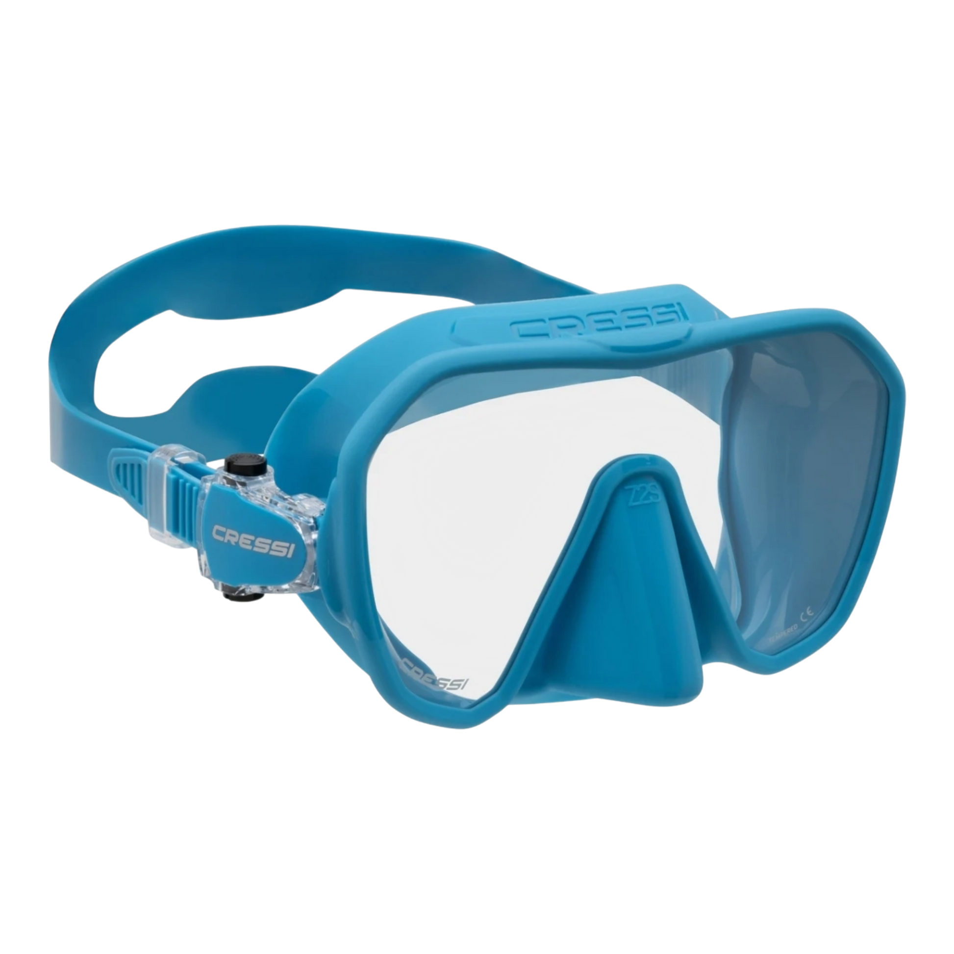 Maschera da snorkeling Cressi Z2S monolente in siliconee turchese