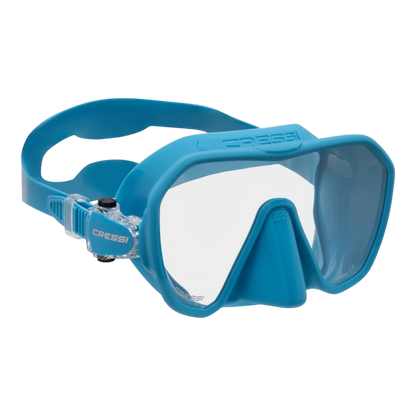 Maschera da snorkeling Cressi Z2S monolente in siliconee turchese