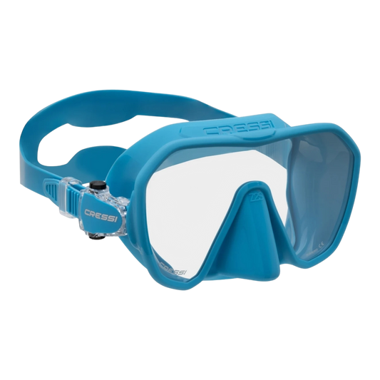 Maschera da snorkeling Cressi Z2S monolente in siliconee turchese