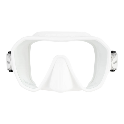 Maschera da snorkeling Cressi Z2S small monolente in silicone bianco.