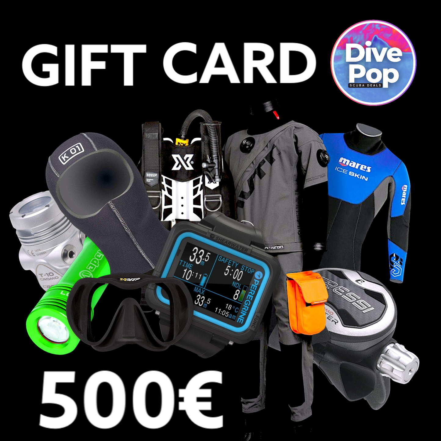 Gift Card 500€ Scuba ed Apnea Gift | DivePop