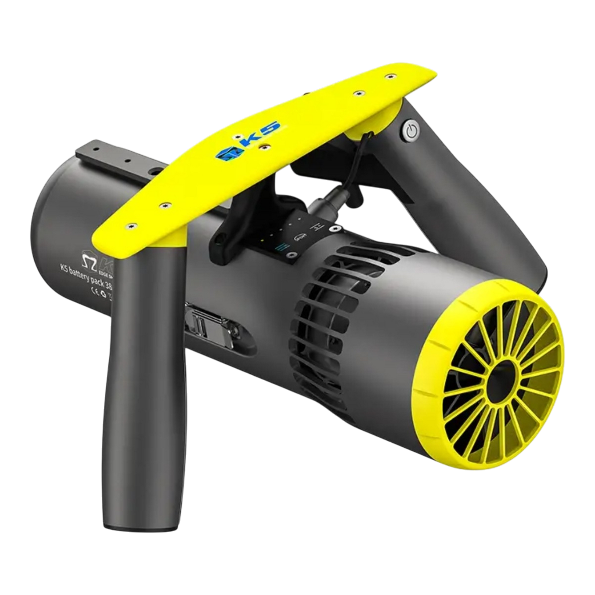 Scooter subacqueo Edge Smart Drive K5 nero con design modulare e supporto GoPro, ideale per diving e snorkeling fino a 50 metri di profondità.